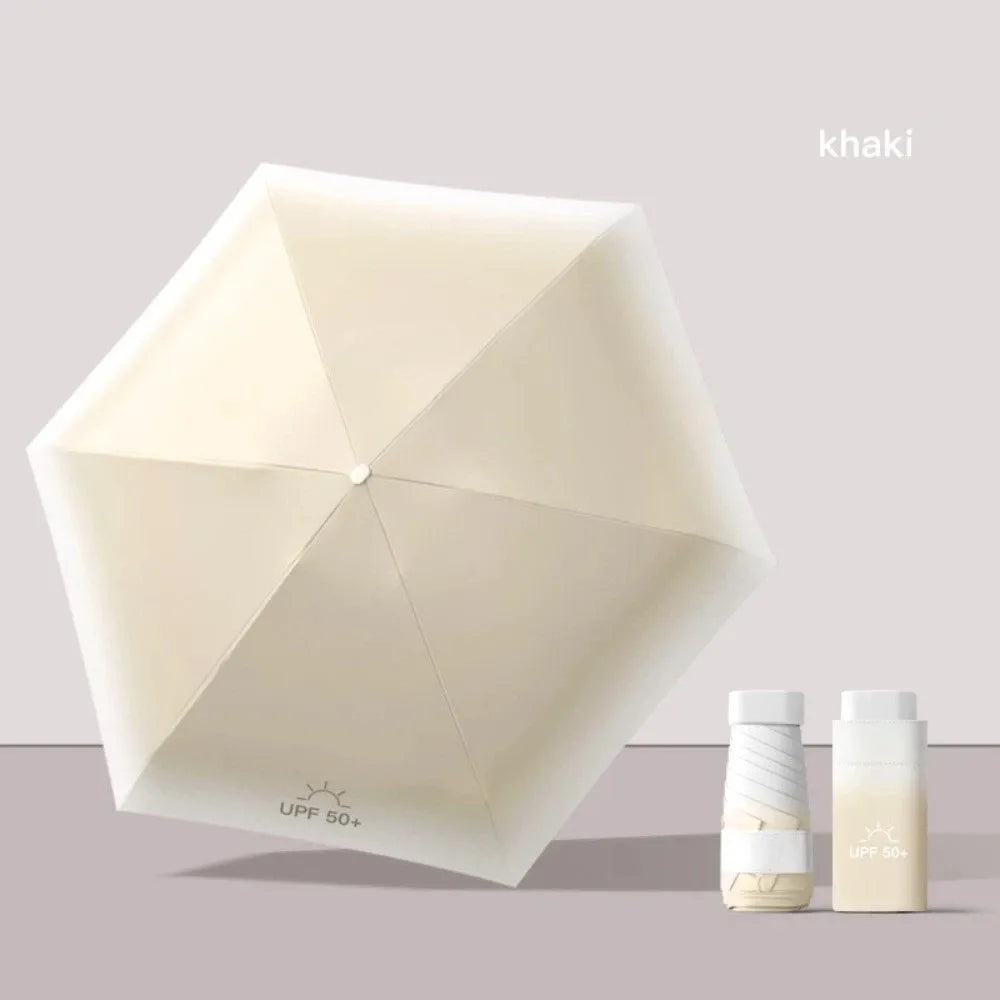 Portable Ultraviolet Protection Pocket Rain Umbrella Ultralight Dual Use Sun Umbrella Wind Resistant Mini Pocket Parasol Outdoor Peaceful Pleasures Health and Wellness 4 8K iron