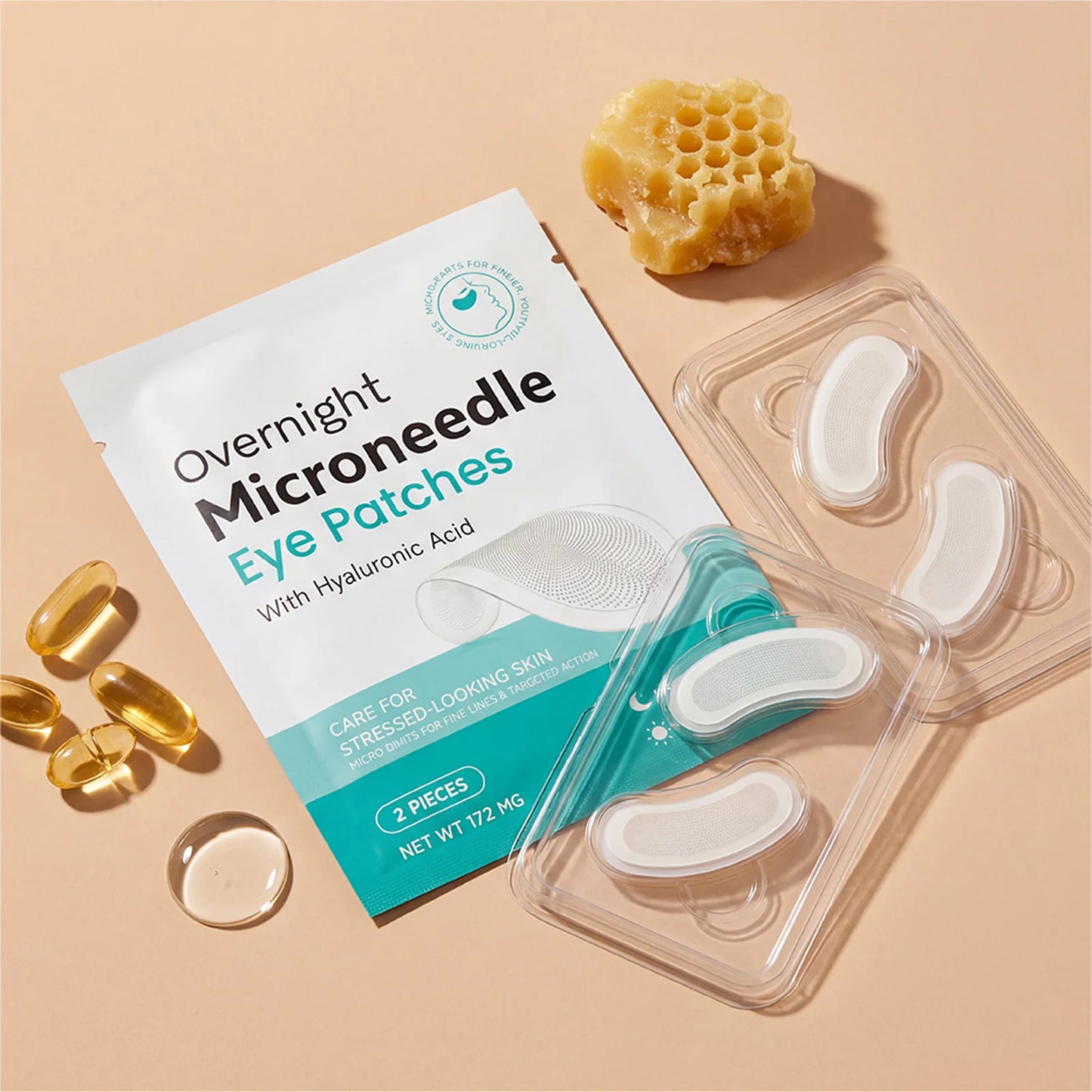 Hyaluronic Acid Overnight Eye Patches – Hydrating Sleep Mask