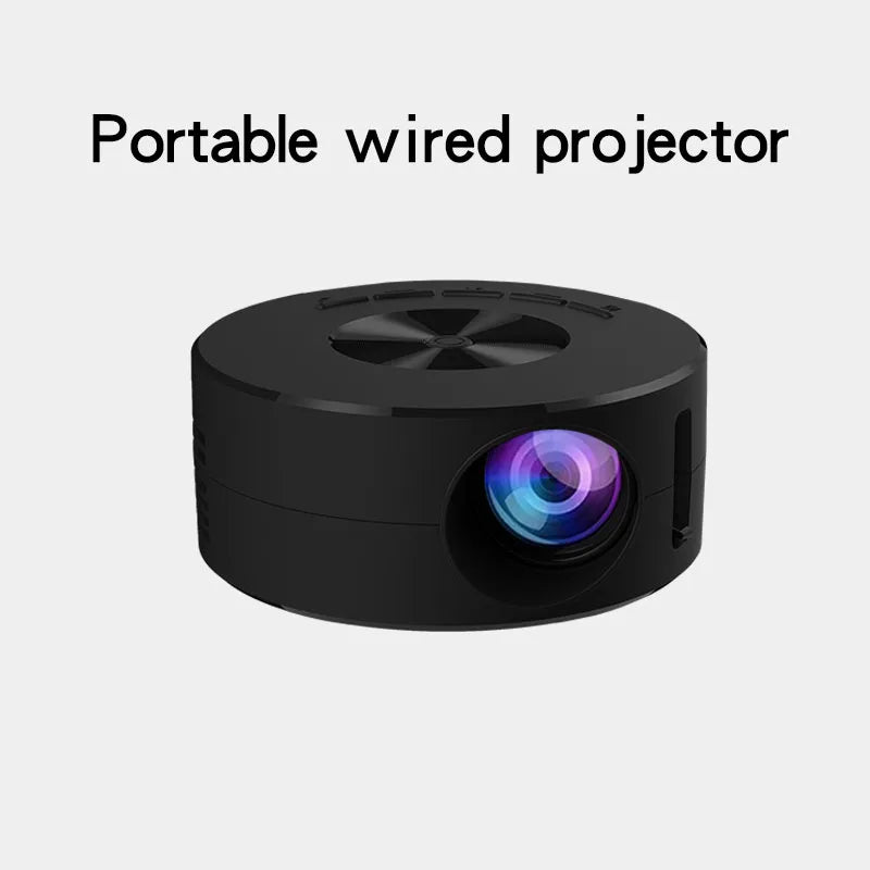 Mini circular projector YT200. High definition projector. Pocket projectors are convenient to carry. Peaceful Pleasures Health and Wellness black