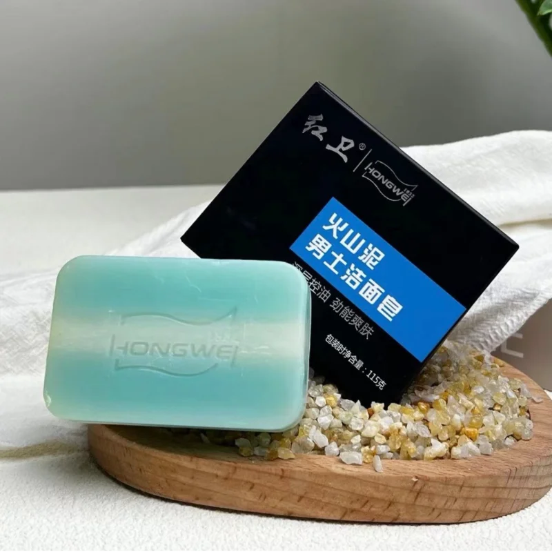 Volcanic Mud Mens Facial Soap 115g Deep Cleansing Oil Control Face Soap Refreshing Body Soap For Mens Daily Skincare Shower Use Peaceful Pleasures Health and Wellness