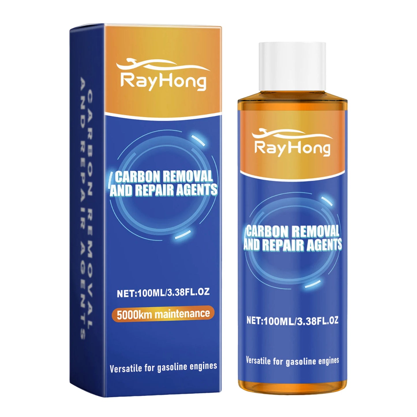 Car Engine Carbon Removal Repair Agents Powerful Cleaner Care Liquid Protectant Cylinder Decarbonization Noise Reduction Repair Peaceful Pleasures Health and Wellness Rayhong 1pc