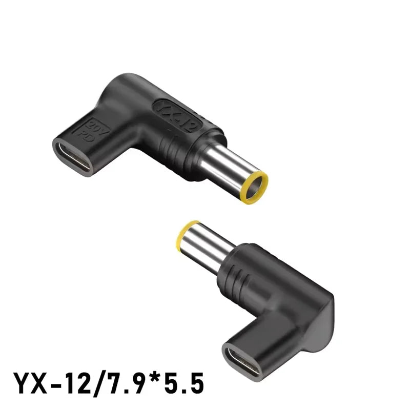 PD 20V100W Laptop Power Adapter Connector DC Plug USB Type C Female to DC Male Jack Converter for Hp Dell Asus Lenovo Notebook Peaceful Pleasures Health and Wellness 7.9-5.5mm