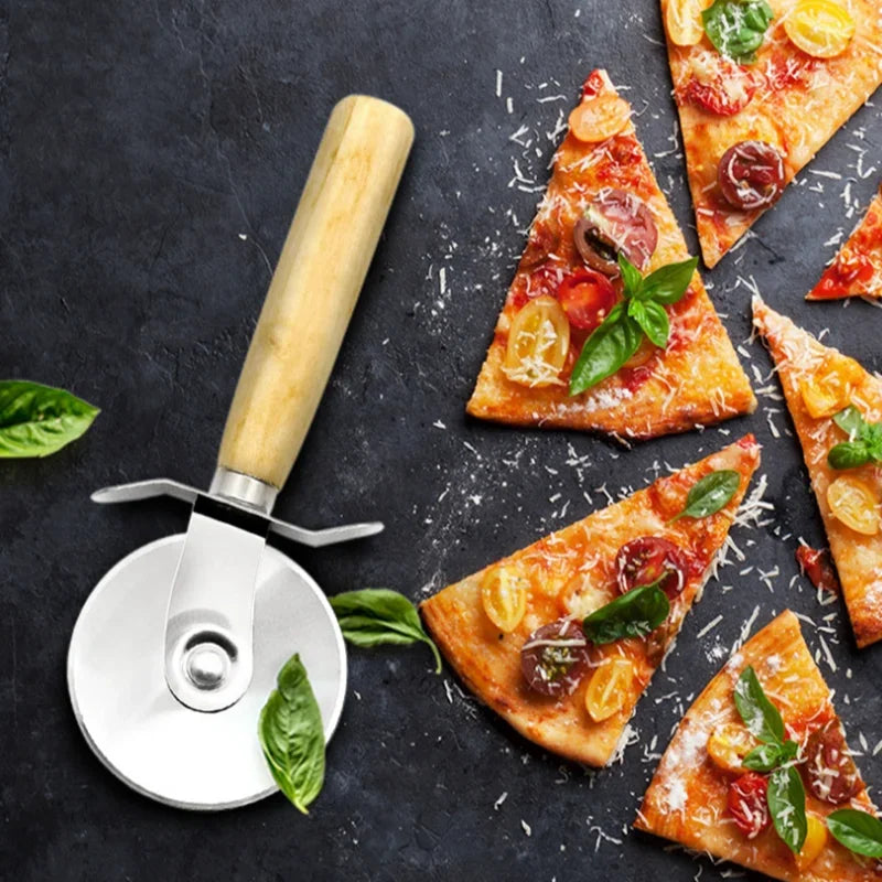 Oven Pizza Accessories Cutting Wheel Baking Supplies Stainless Steel Pizza Cutter Pastry and Pastry Accessories Slicer Shovel Peaceful Pleasures Health and Wellness