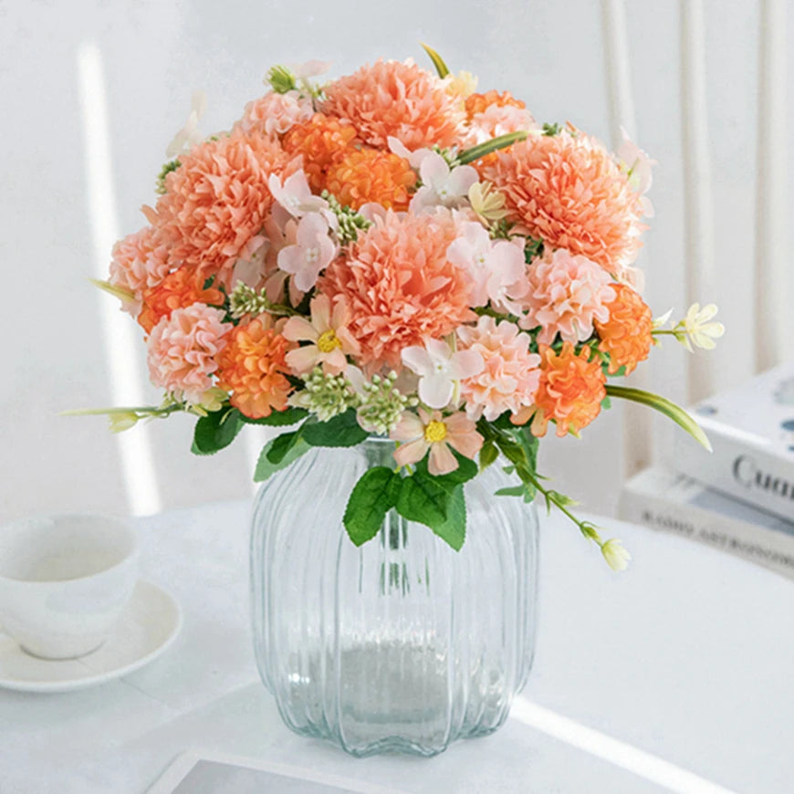 Silk Artificial Chrysanthemum Ball Flowers | Wedding & Home Decor