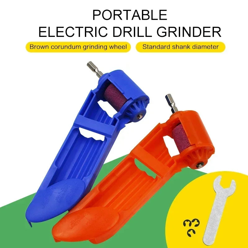 Portable Drill Bit Sharpener Corundum Grinding Wheel for Grinder Polishing Kit Tools Wheel Drill Straight Shank Bit Sharpener Peaceful Pleasures Health and Wellness
