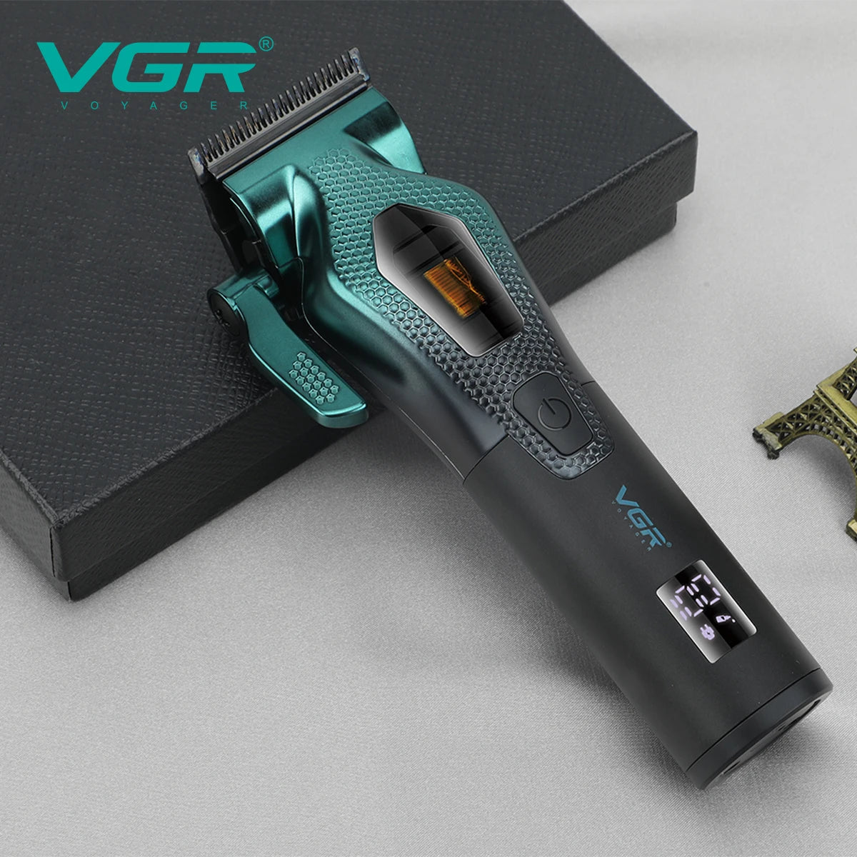 VGR high-end customized electric hair clipper gradient metal shell electric push shear intelligent control hair trimmer V-271 Peaceful Pleasures Health and Wellness