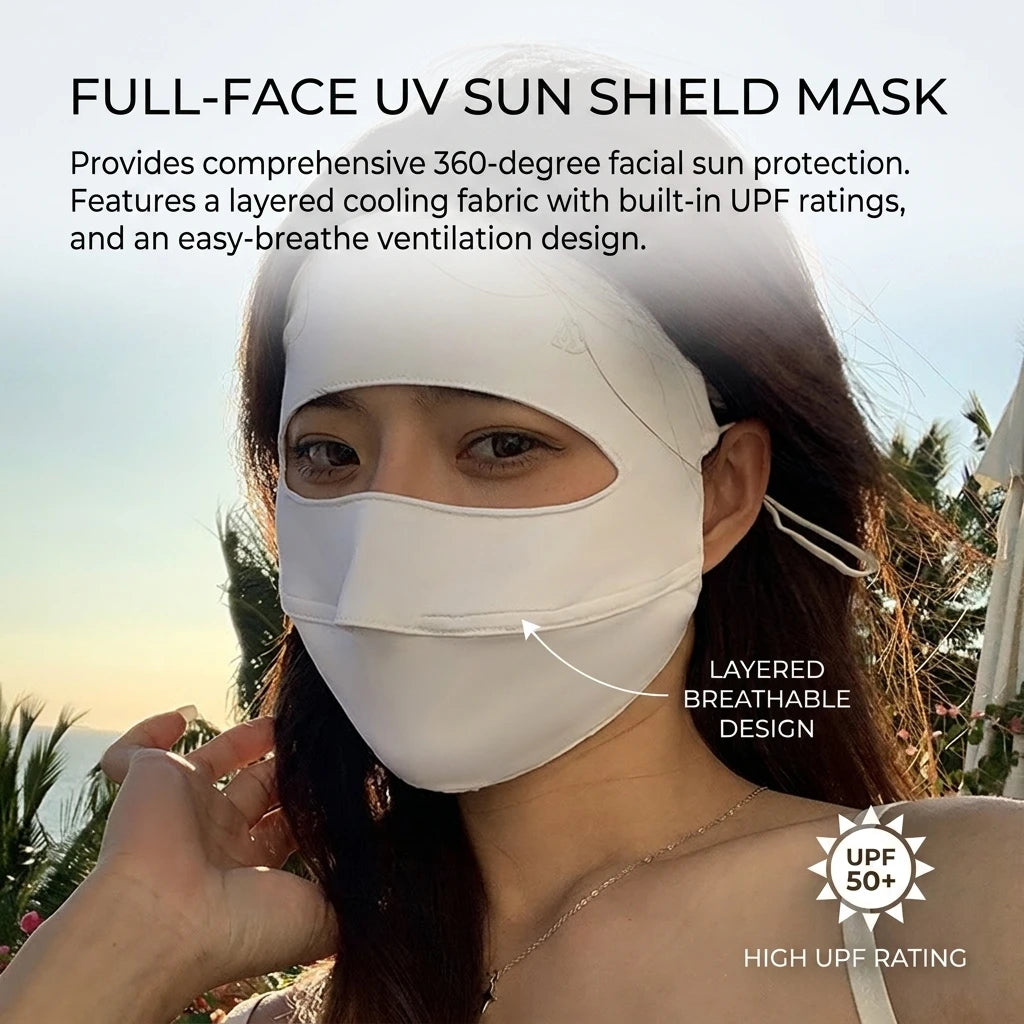 Ice Silk Sun Protections Mask For Women UPF50+ UV Protections Breathable Outdoor Use Peaceful Pleasures Health and Wellness