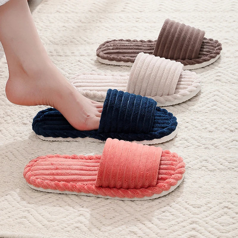 Winter Plush Slippers Men & Women | Warm Anti-Slip Indoor