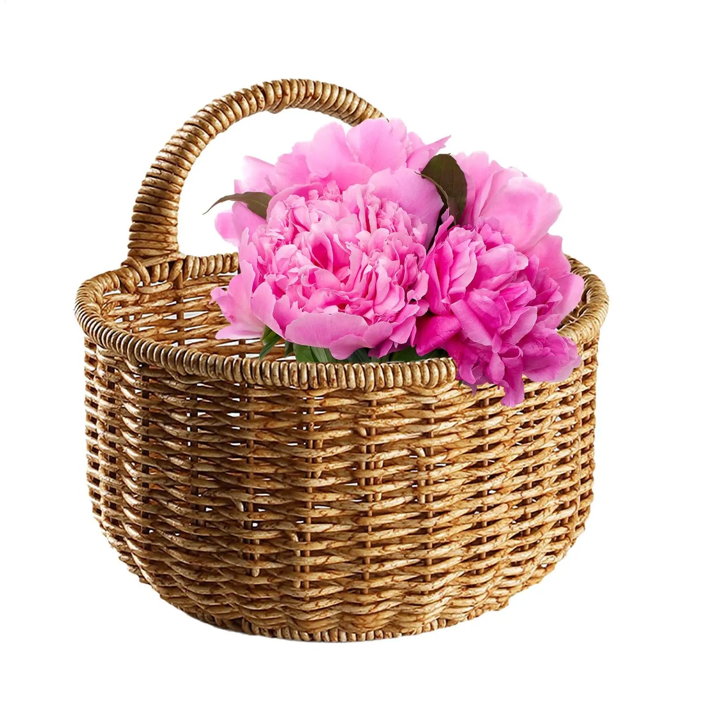 Hanging Woven Wall Basket | Boho Bamboo Storage & Decor
