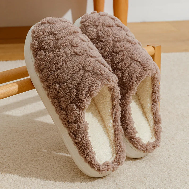 Winter Cotton Slippers | Warm Non-Slip Indoor House Shoes