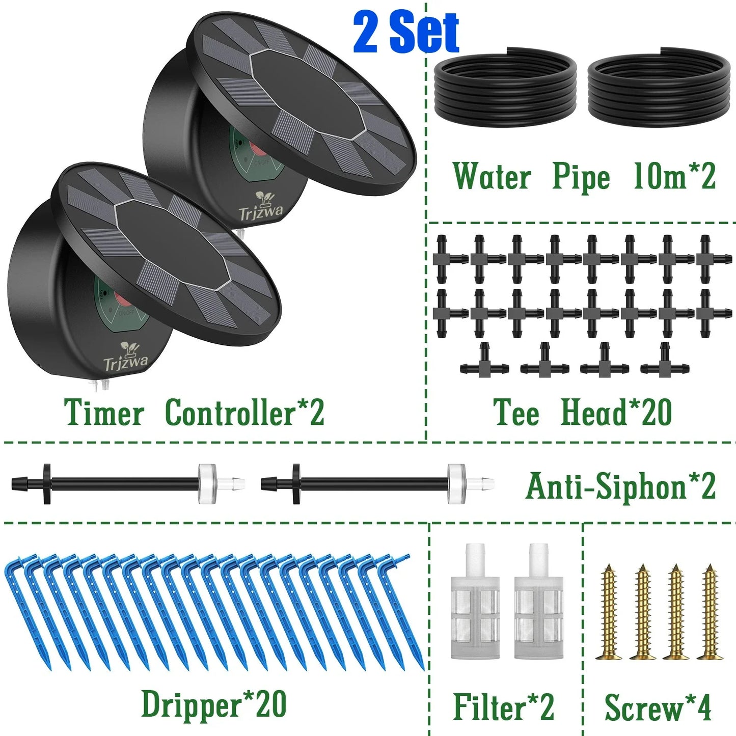 Solar Drip Irrigation System – Auto Plant Watering Kit & Timer