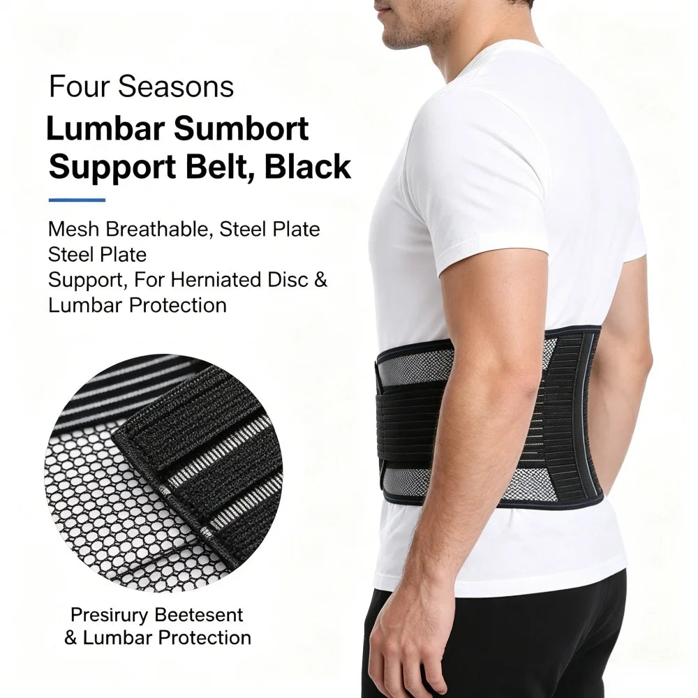 Adjustable back support belt breathable lumbar brace for men and women provides effective support for the lower back Peaceful Pleasures Health and Wellness