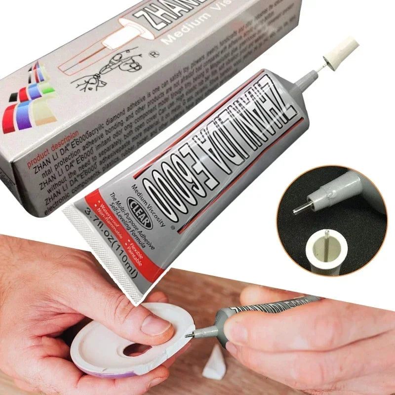 E6000 Rhinestone Crystal Craft Glue – Strong Clear Adhesive