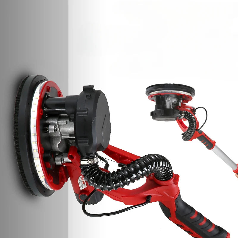Multifunctional Wall Sander Wall Putty Grinder Sandpaper Machine Telescopic Long Pole Wall Grinding Machine with Light Peaceful Pleasures Health and Wellness