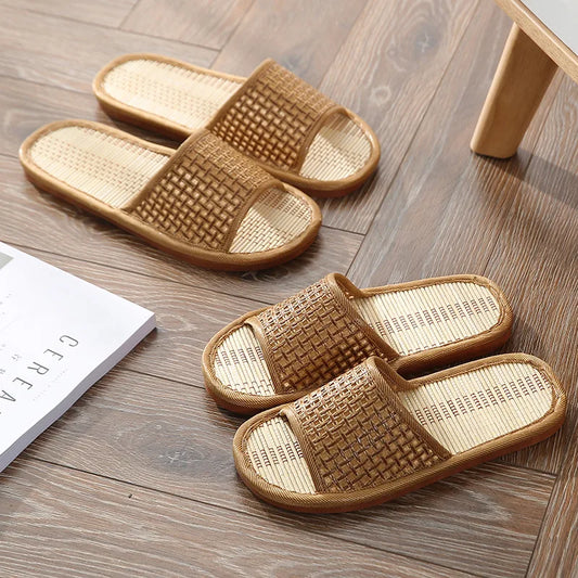 Bamboo Rattan Slippers for Men & Women | Indoor Sandals Indoor Slippers Peaceful Pleasures Health and Wellness