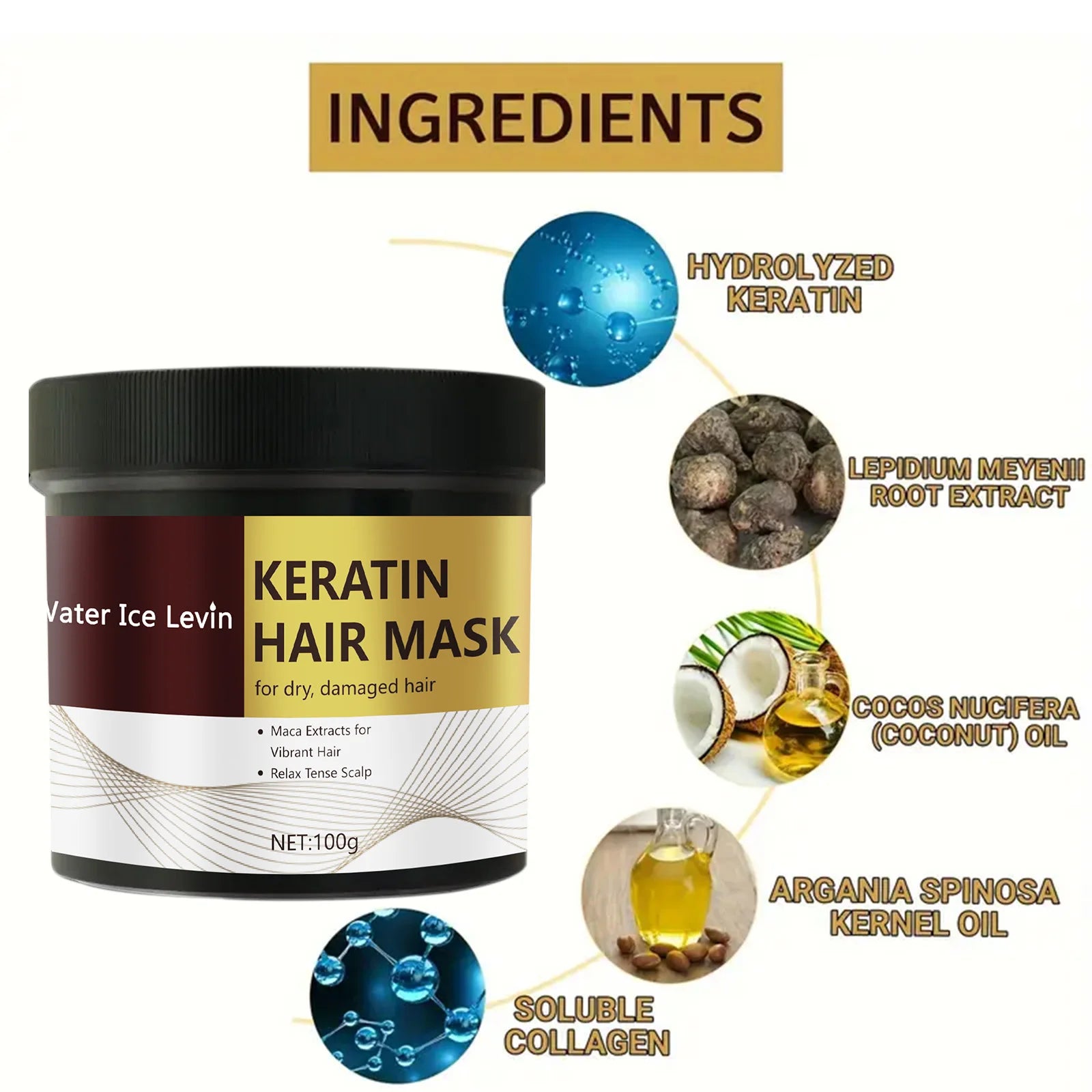 Keratin Hair Mask – Smoothing, Nourishing & Frizz Control Keratin Hair Mask Peaceful Pleasures Health and Wellness
