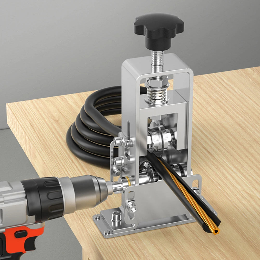 Portable Wire Stripper Manual Wire Stripping Tool 1-25mm Cable Electric Peeling Machine with Hand Crank Hand Electric Drill Peaceful Pleasures Health and Wellness