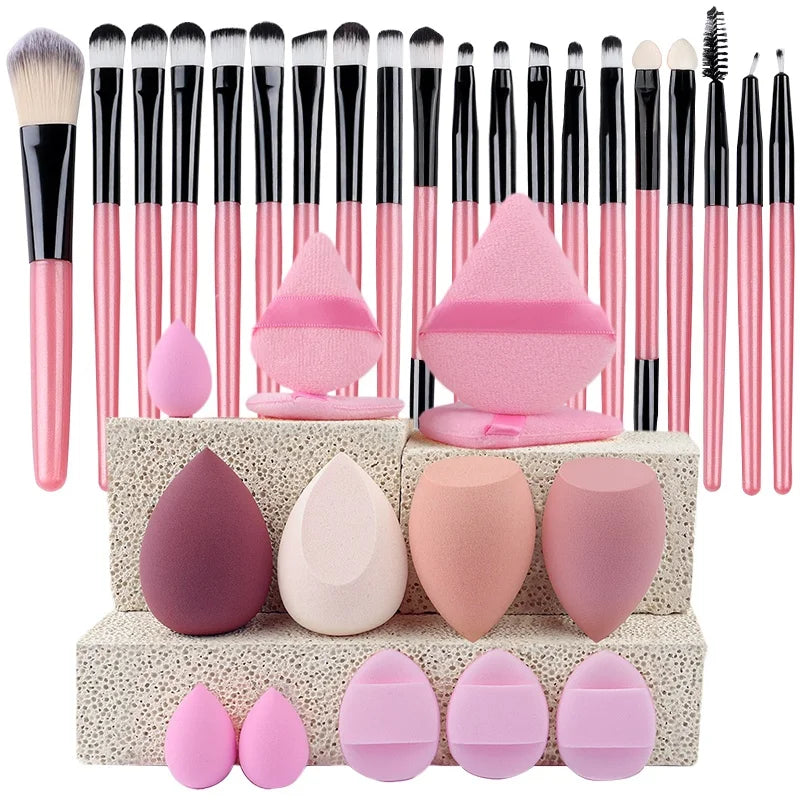 RUNTOIN 20Pcs Makeup Brush Set – Face & Eye Cosmetic Brushes
