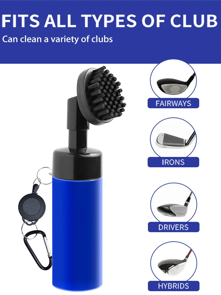 1PCS new model golf water brush - cleaning brush with water spray for club shafts of new club heads - convenient for going out Peaceful Pleasures Health and Wellness Blue