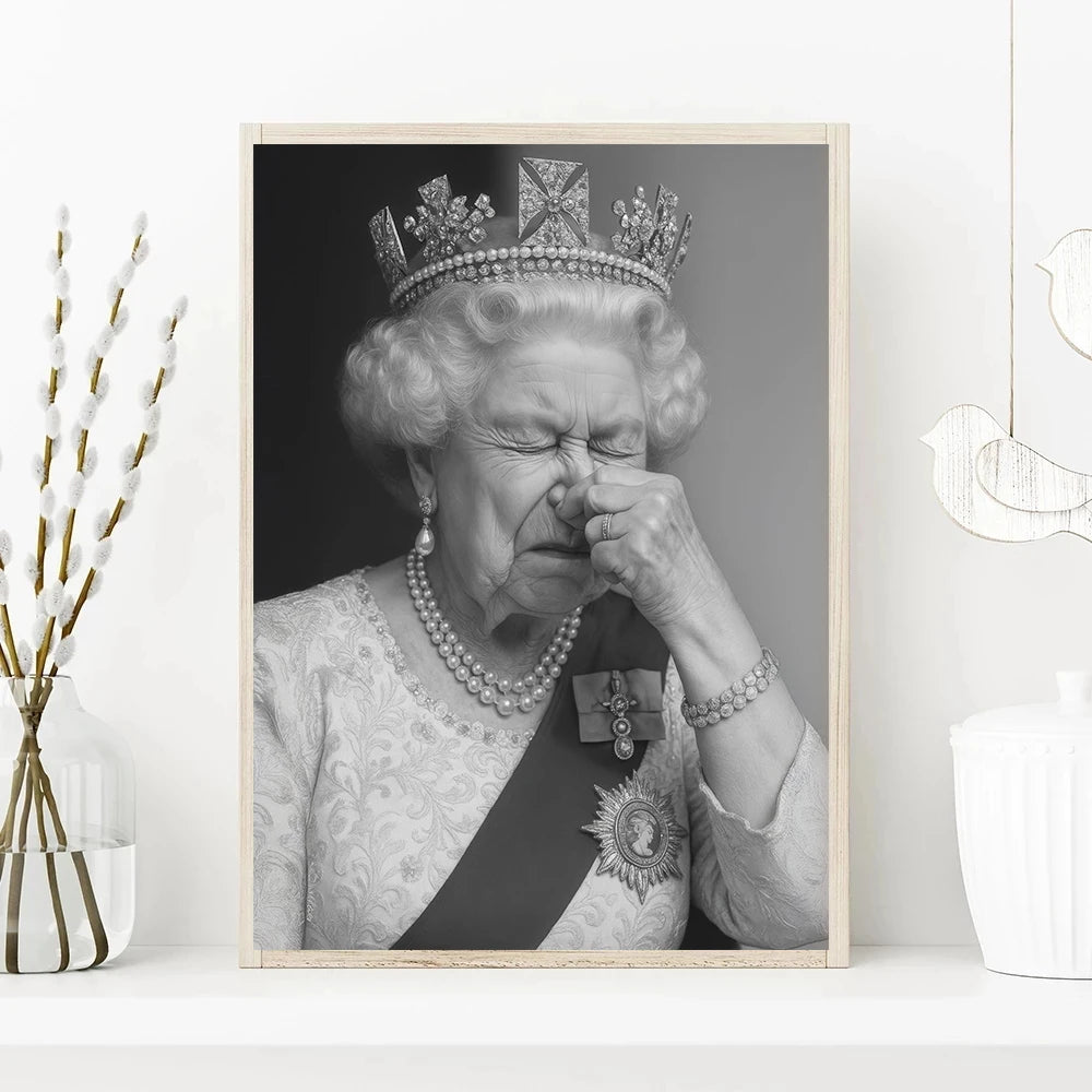 Funny Victorian Queen Bathroom Canvas Wall Art | Toilet Humor
