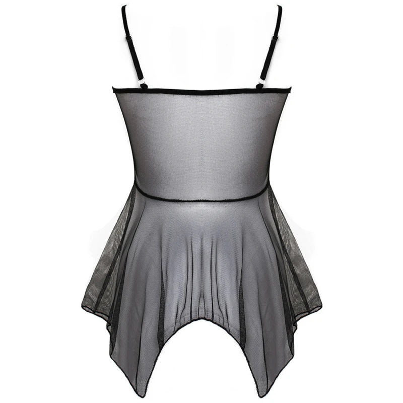 Sexy Lingerie Women Silk Lace Sleeveless Babydoll V Neck Nightdress Nightgown Short Sleepwear Night Dress Underwear Peaceful Pleasures Health and Wellness