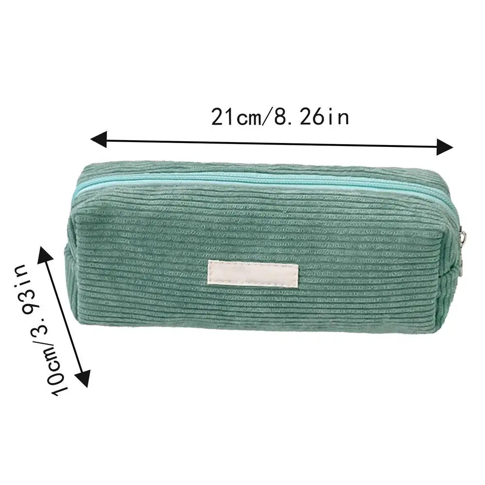 Pencil Bag Large Capacity Simple Cute Pencil Case Large Capacity Multifunctional Canvas Pen Box Desktop Stationery Organizer Peaceful Pleasures Health and Wellness 05