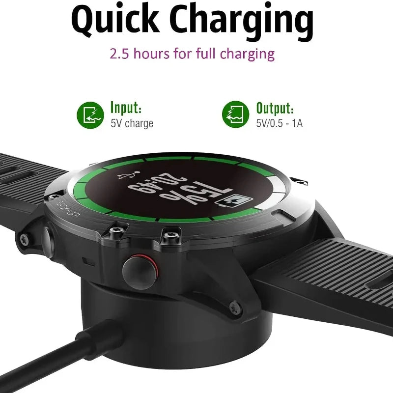 2025 Charger Dock for Garmin Fenix 5 5S 5X 6 6S 6X 6Pro 7 7X Plus 8 / Venu 2 2S Sq Vivoactive 3 4 Charging Cable Stand Station Peaceful Pleasures Health and Wellness