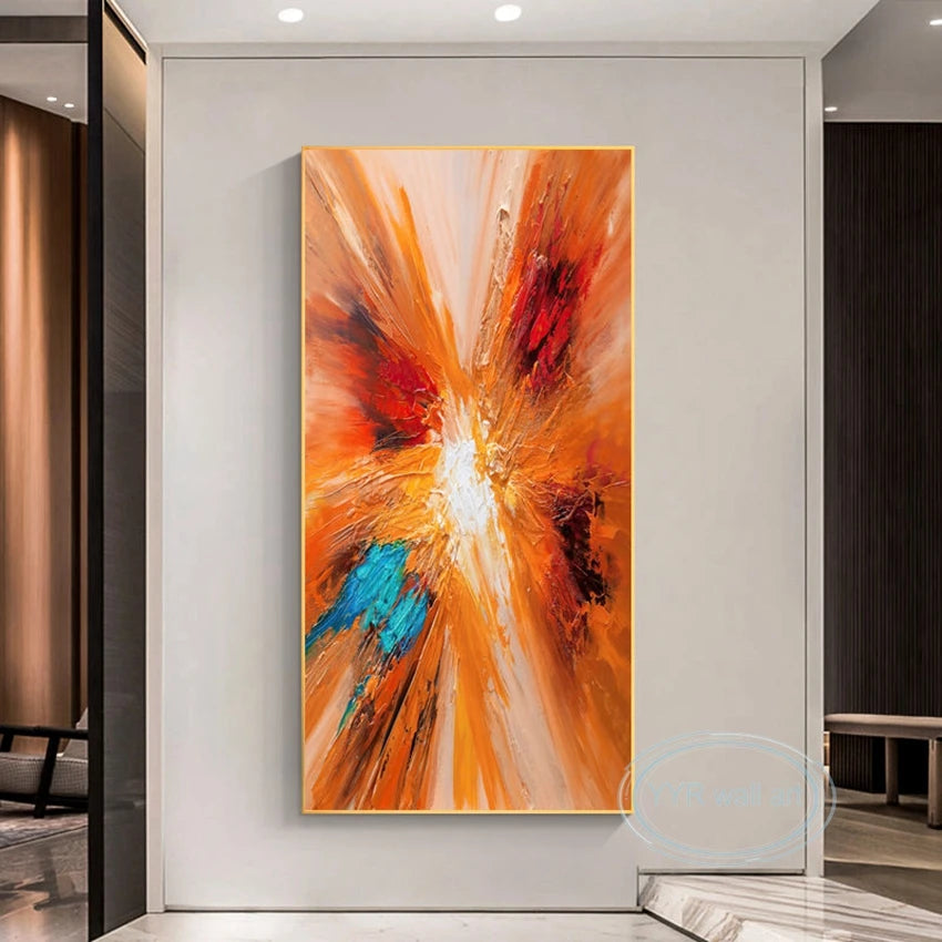 Vertical Wall Decoration Poster Handmade Acrylic Abstract Art Oil Painting Living Room Bedroom Hotel Porch Custom Size New Mural Peaceful Pleasures Health and Wellness