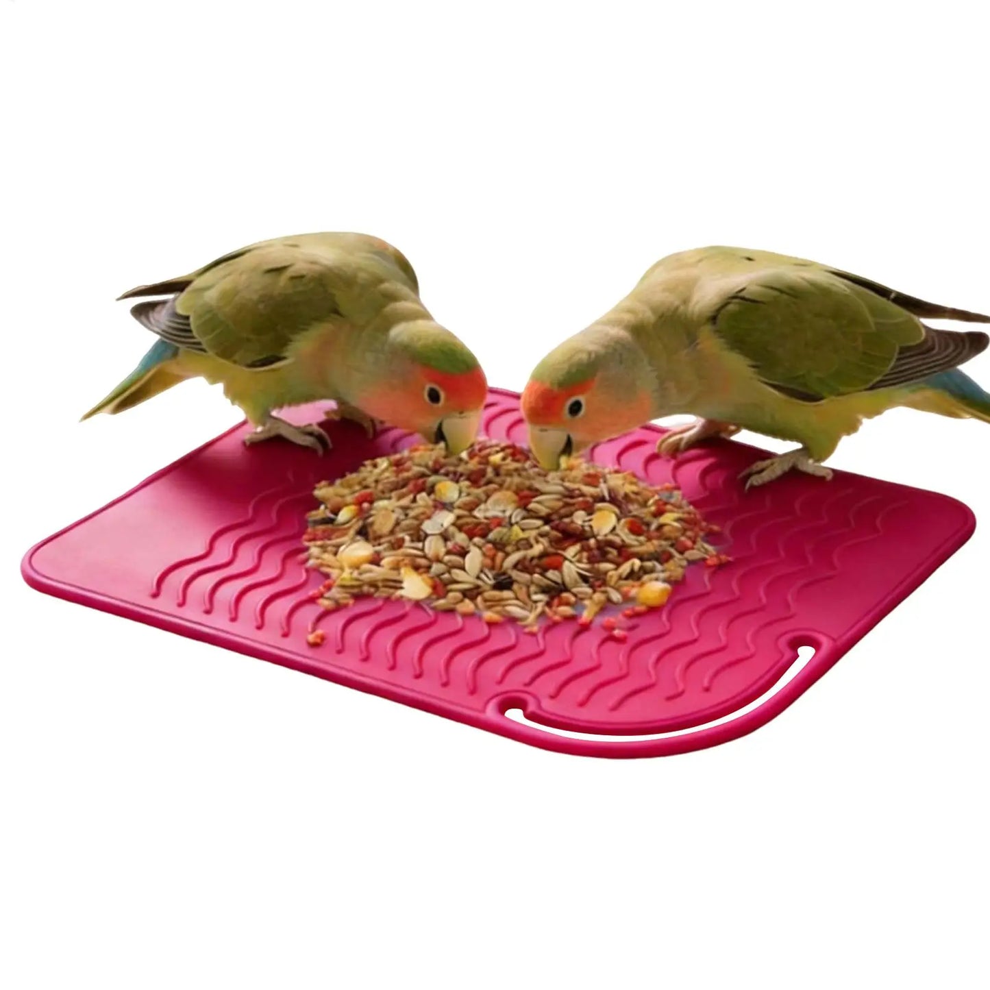 Silicone Bird Slow Feeder Mat – Parrot Foraging Puzzle Toy