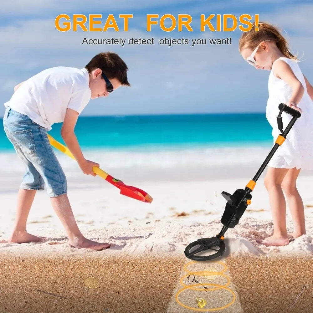 7.4 Inch Waterproof Kid Metal Detectors Gold Detector Lightweight Search Coil (24"-35") Adjustable Metal Detector for Junior Peaceful Pleasures Health and Wellness