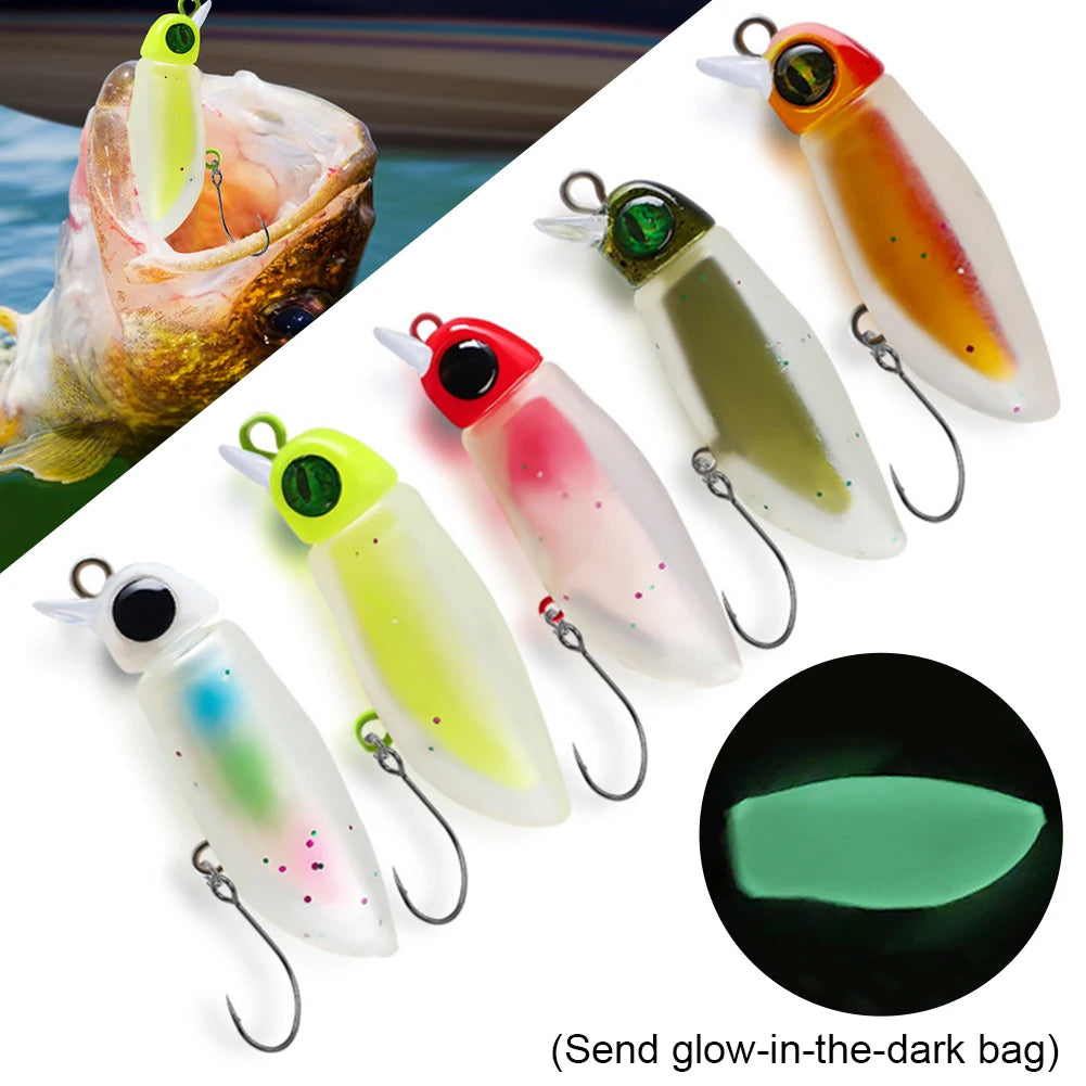 Mini Soft Plastic Fishing Lures – Trout & Perch Bait 5 Colors Peaceful Pleasures Health and Wellness