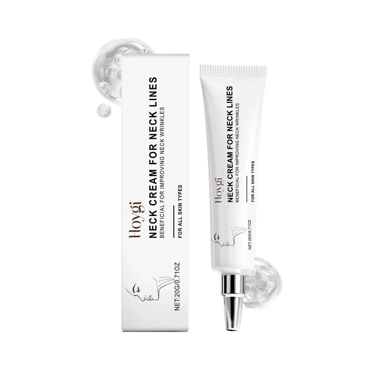 Neck Cream for Neck Lines Firming Lifting Improve Double Chin Restore Skin Youthful Lightening Smoothing Moisturizer Neck Cream Peaceful Pleasures Health and Wellness 20g boxed