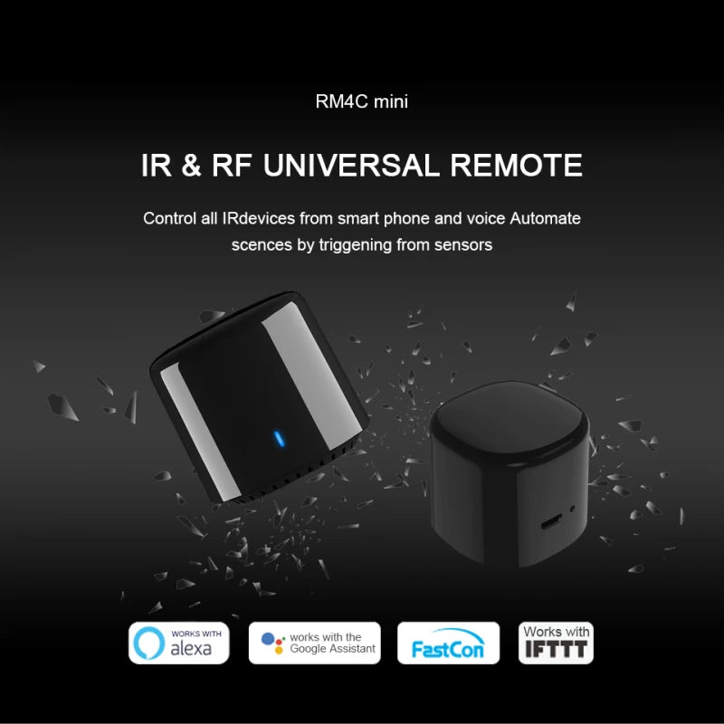 Broadlink Bestcon RM4C Mini IR Universal Remote 4G Wifi IR for Air Conditioner TV Fans Voice Control For Alexa Google Assistant Peaceful Pleasures Health and Wellness