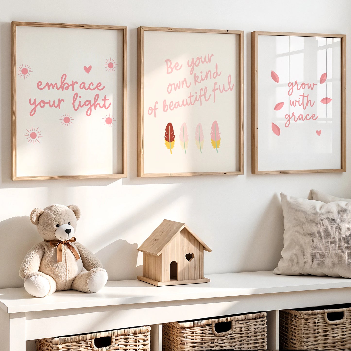 3-Piece Inspirational Canvas Wall Art | Kids & Living Room Decor