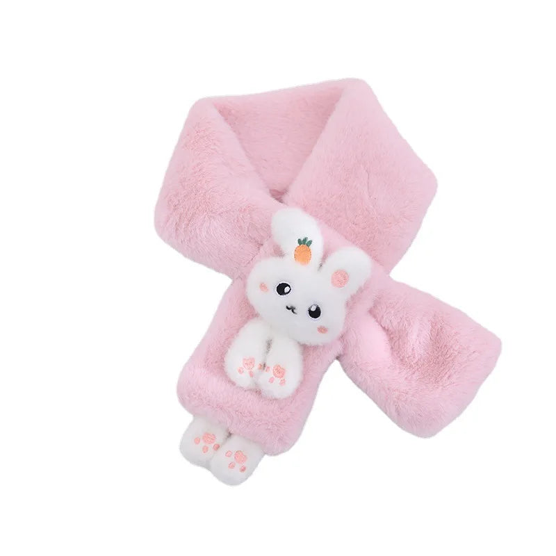 Kids Faux Fur Winter Scarf | Cute Rabbit Baby Neck Warmer