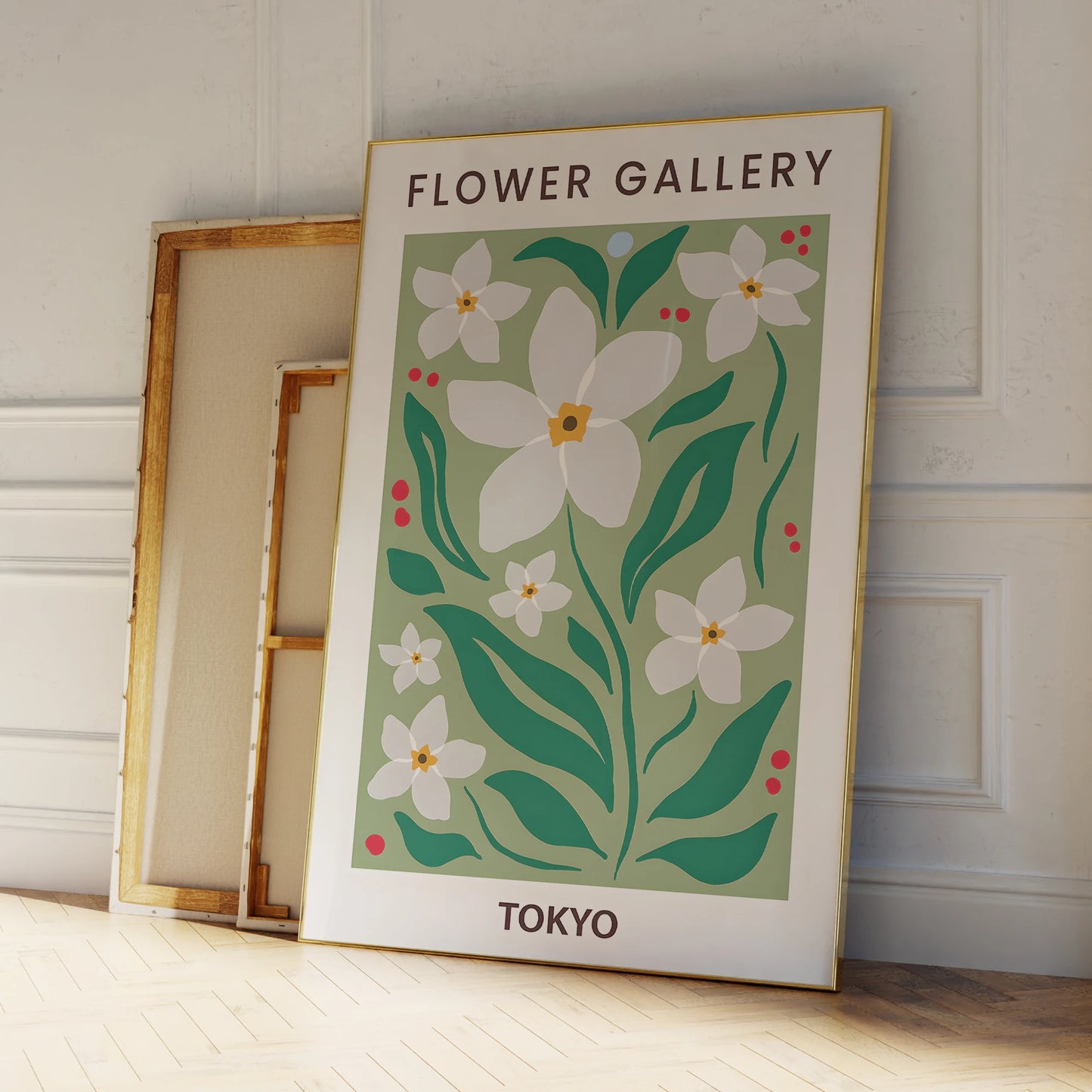 Modern Floral Tokyo Canvas Wall Art Print | Home Decor