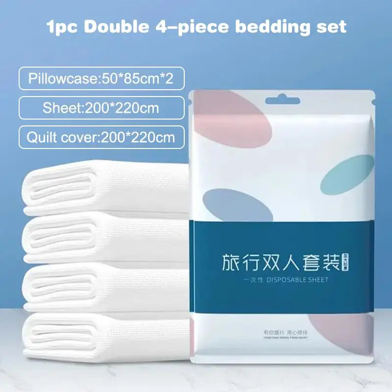 Extra Thick Disposable Bedding Set 3/4 Piece – Travel & Hotel