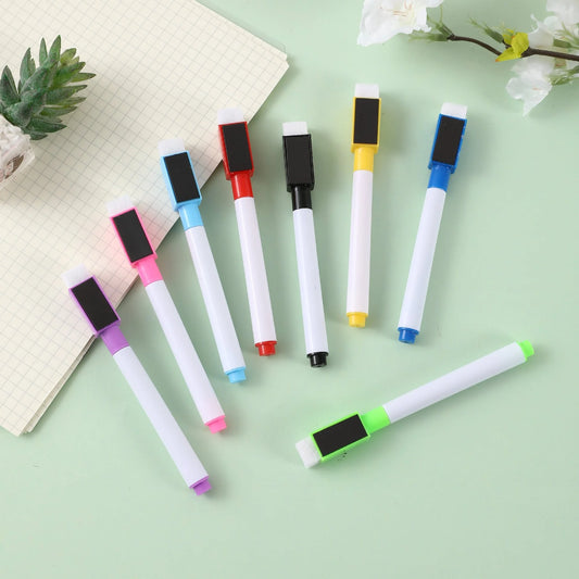 8 Colours Magnetic Whiteboard Marker Multi-colour Water-based Pen Can Peaceful Pleasures Health and Wellness