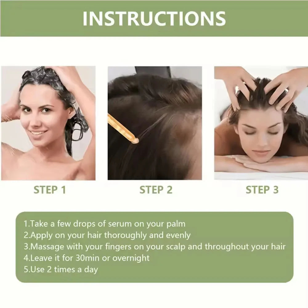 Hair Growth Oil Organic Peppermint Rosemary Scalp Strengthening Oil Nourishing Care Anti-split Ends and Hair Loss Hair Oil Set Peaceful Pleasures Health and Wellness