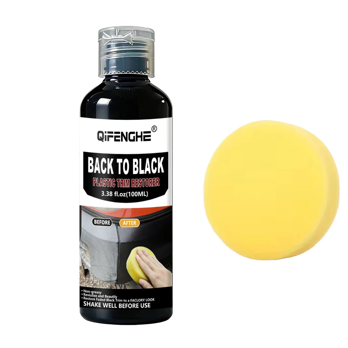 Black Trim Restorer – Waterproof Dye-Infused Car Plastic Restorer
