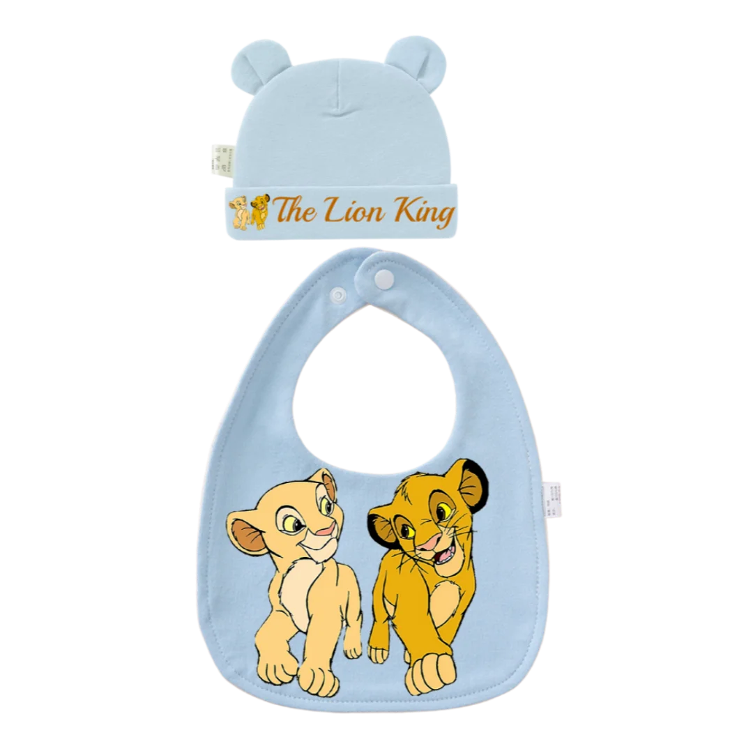 2-Piece Baby Bib & Hat Set | Soft Cotton Newborn Accessory