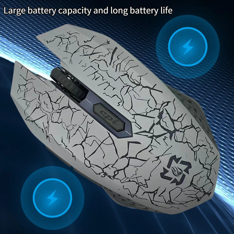 2.4G Bluetooth Wireless Mouse Gaming Mouse Silent Mouse Rechargeable Mouse 800-1200-1600 DPI Mouse Mice for PC Laptop Macbook Peaceful Pleasures Health and Wellness