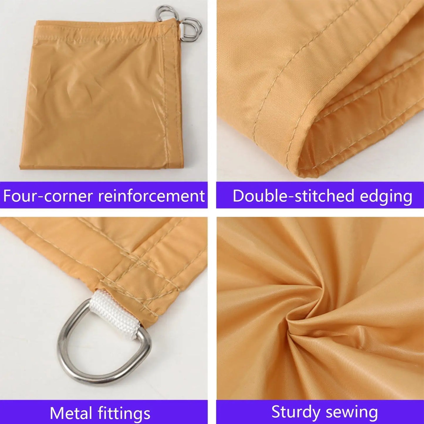 Waterproof Shade Sail with Ropes | Garden, Patio & Beach