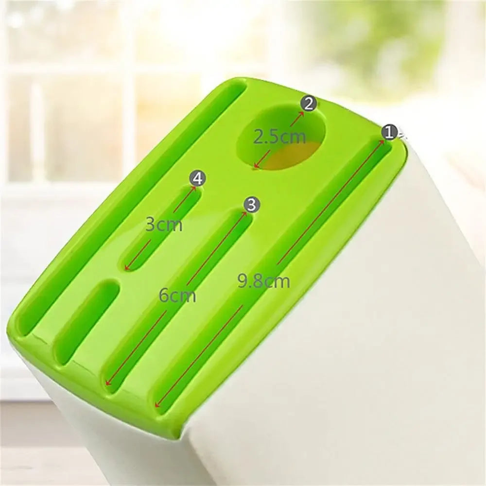 1pc MultiFunction Durable Kitchen Plastic Knife Stand Holder Storage Drainage Cutlery Rack Organizer Peaceful Pleasures Health and Wellness