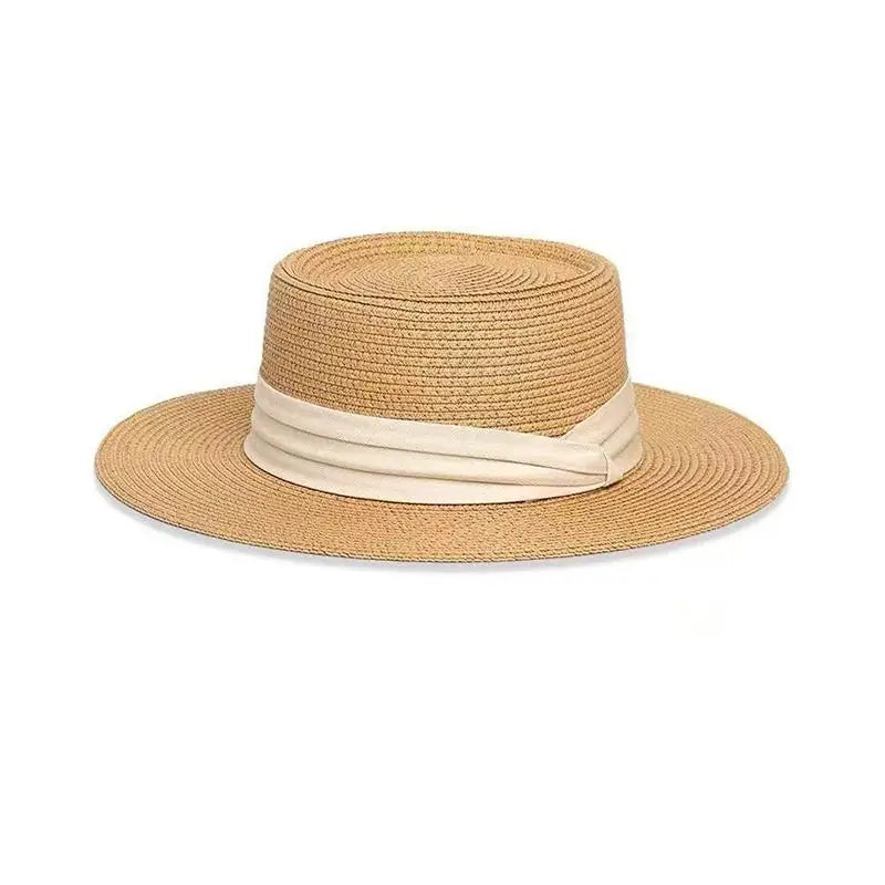 Women's Foldable Straw Sun Hat – Large Brim UV Protection