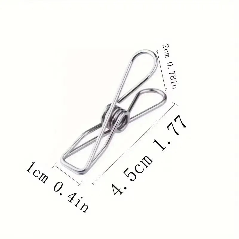 Stainless Steel Clothes Pins Durable Pegs Multi-purpose Metal Wire