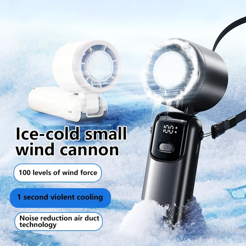 Portable Neck Fan 100-Speed Handheld Quiet Cooling Fan