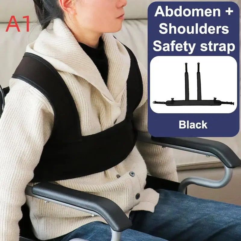 Wheelchair Waist Strap Belt Breathable Elderly Wheelchair Anti-Fall Azimuth Support Fixing Straps Nursing Band For Elderly Peaceful Pleasures Health and Wellness A1