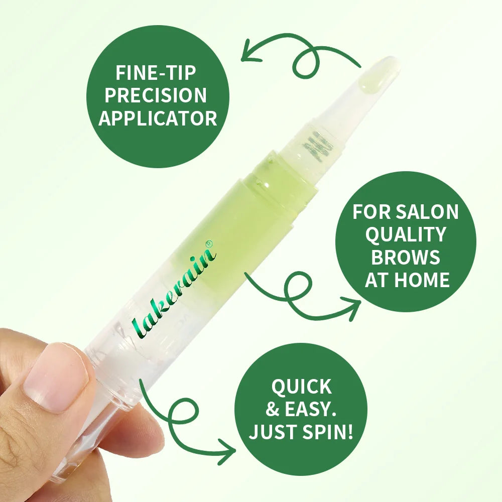 Lakerain Eyebrow Wax Wand Gentle Wax Formula Easy DIY Salon Long-lasting Smooth Hair Free Skin Eyebrow Facial Hair Removal Set Peaceful Pleasures Health and Wellness