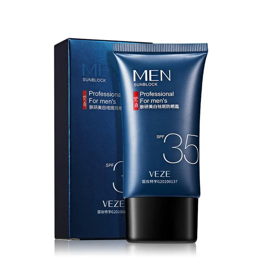 SPF 35 Sunscreen Cream For Men Non-Greasy Moisturizing Sunscreen For Face Protection Body Sunscreen Lotion Whitening Skin Care Peaceful Pleasures Health and Wellness 40g